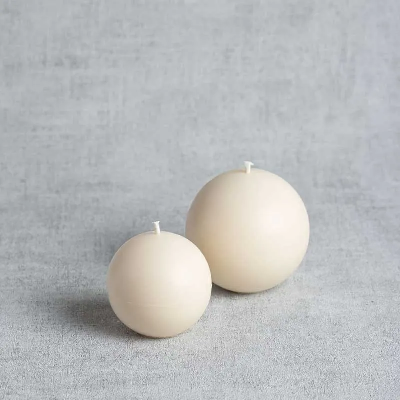 Bougies naturelles artisanales rondes en cire de colza, modèles petit et grand, design minimaliste