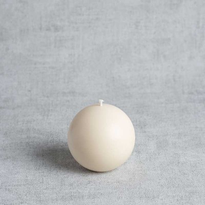 Bougie naturelle artisanale ronde en cire végétale de colza, grand modèle fabriqué à la main en France