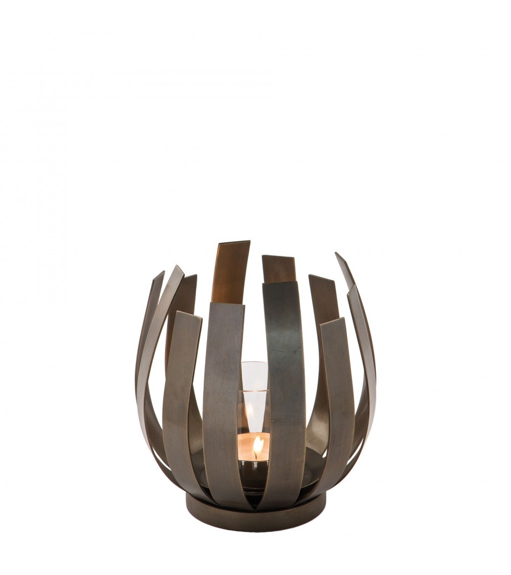 Photophore avec verre Orfea H 20 cm