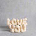 Duo de bougies “Love You” - décorative - naturelle & artisanale
