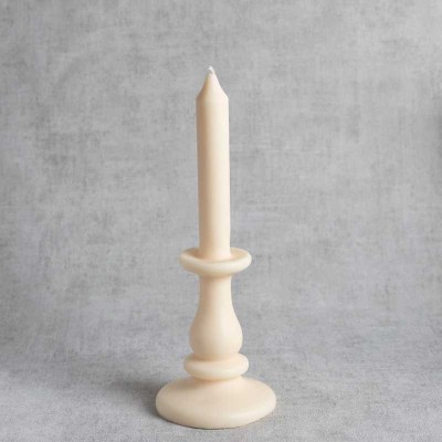 Bougie chandelier Cadélia naturelle & artisanale en cire de colza