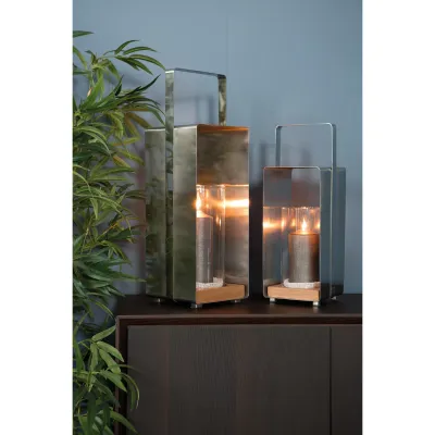 Lanterne avec Teck Magnus - H 59 cm