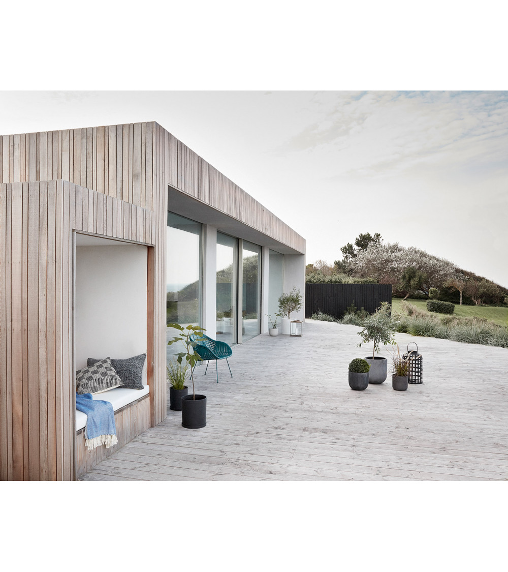 Lanternes rondes en bambou noir - Lot de 2 artisanal