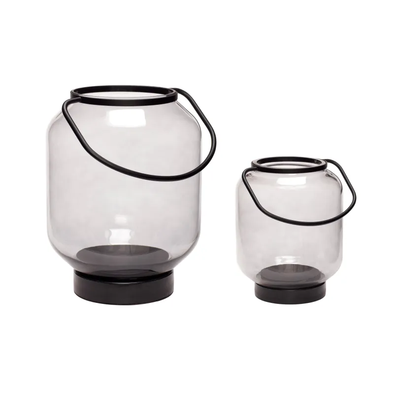 Lanterne verre/métal (par 2)