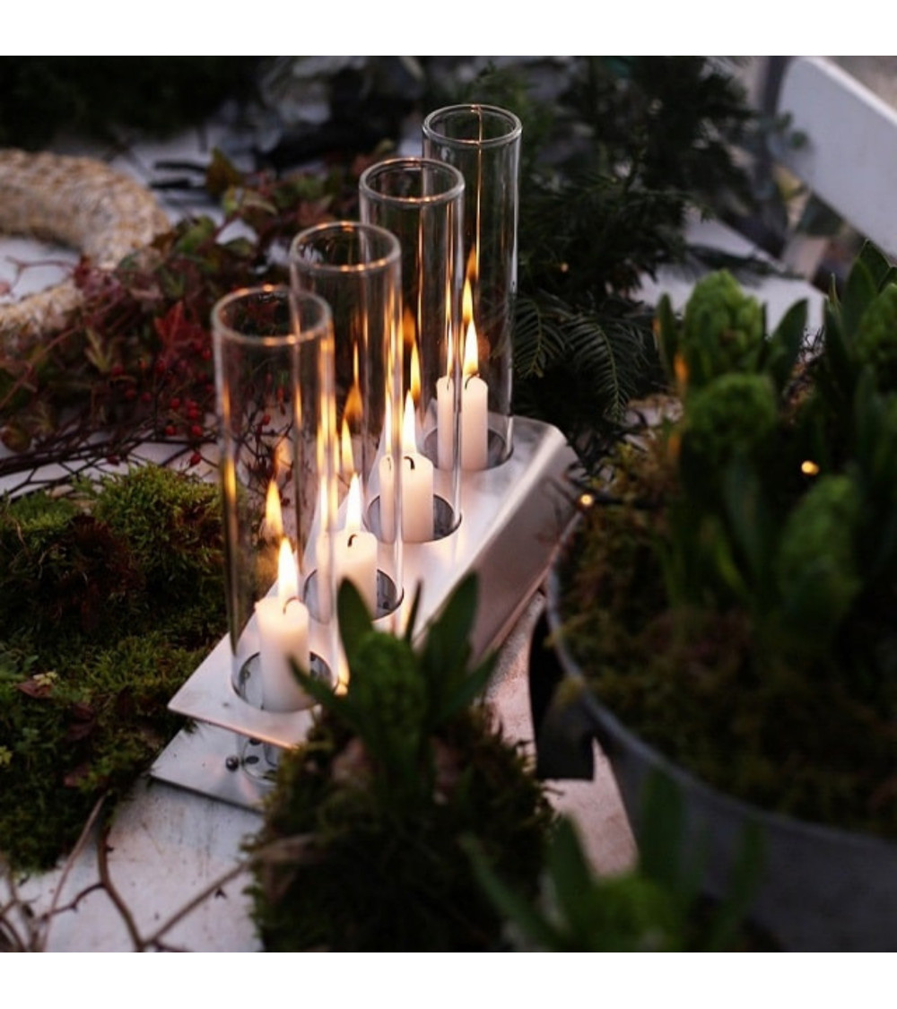 Photophore Kattvik® 4 bougies Acier brossé