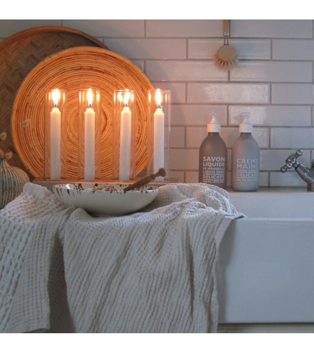 Photophore Kattvik® 4 bougies Acier brossé