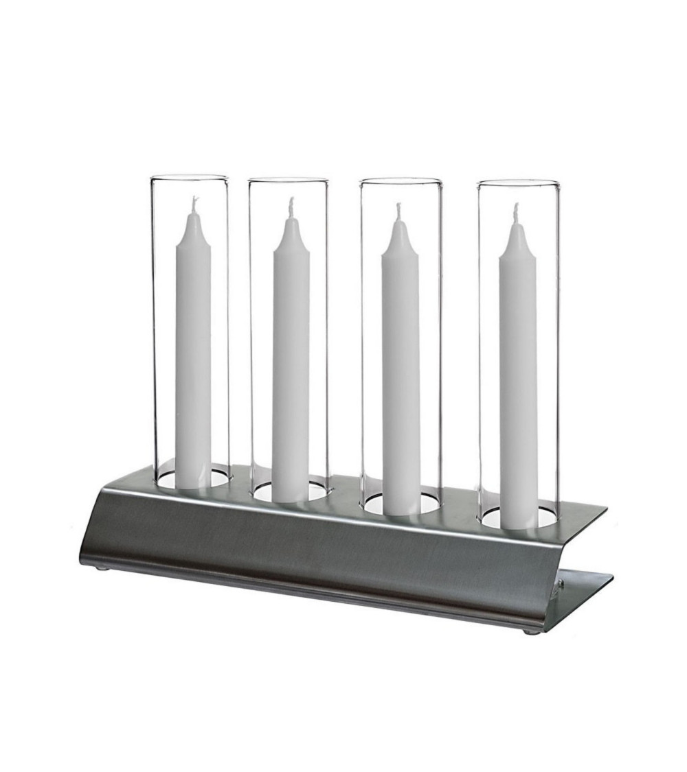 Photophore Kattvik® 4 bougies Acier brossé