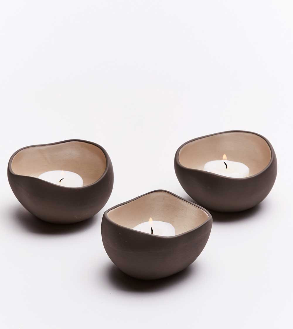 Bougeoirs Pearl (x3)