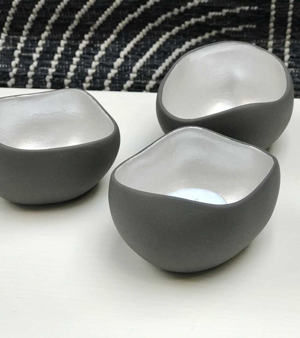 Bougeoirs Pearl (x3)