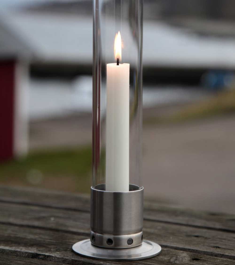 Photophore Kattvik Acier brossé | Maison du bougeoir