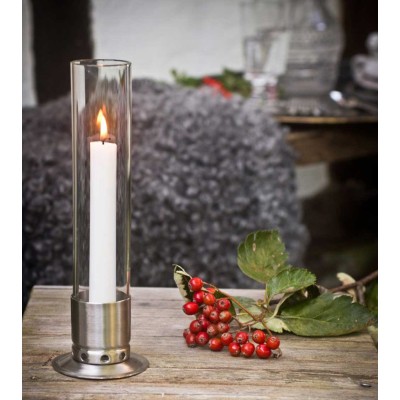 Photophore Kattvik Acier brossé | Maison du bougeoir