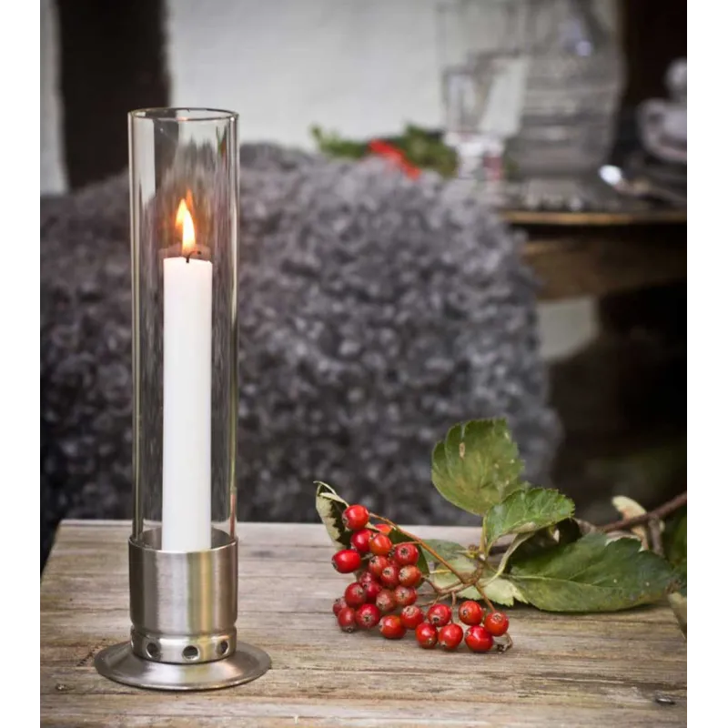 Photophore Kattvik Acier brossé | Maison du bougeoir