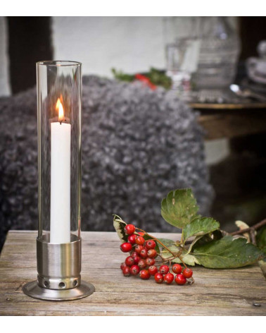 Photophore Kattvik Acier brossé | Maison du bougeoir