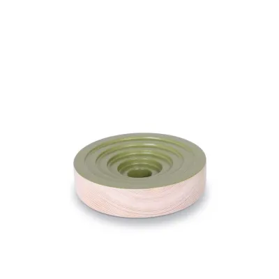 Bougeoir Woogie vert en frêne – Touche scandinave cosy
