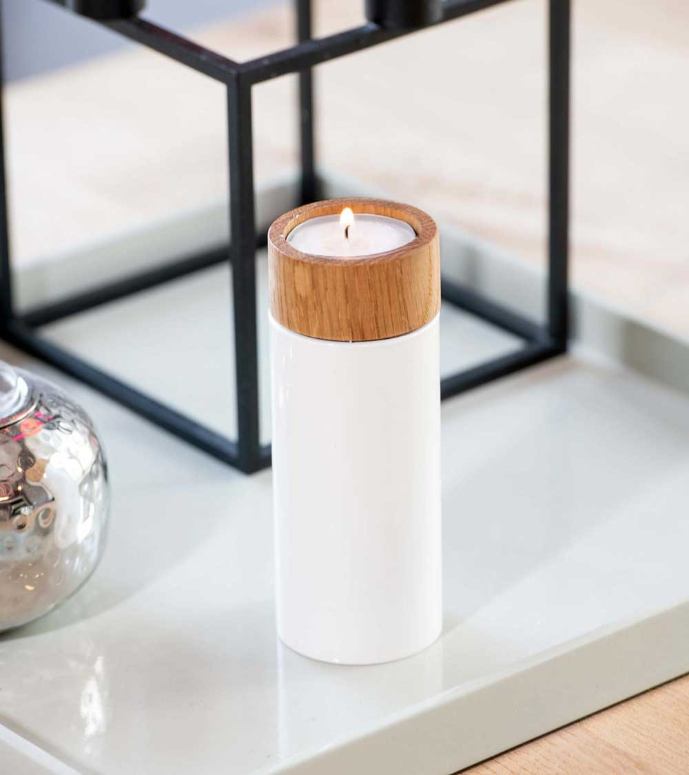 Photophore AKKU Blanc crème