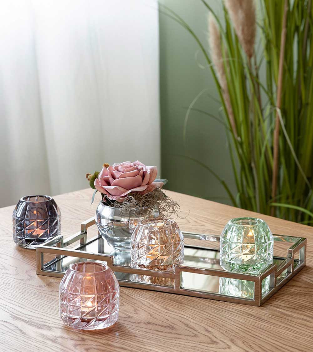 Photophore GLOSSY gris/violet