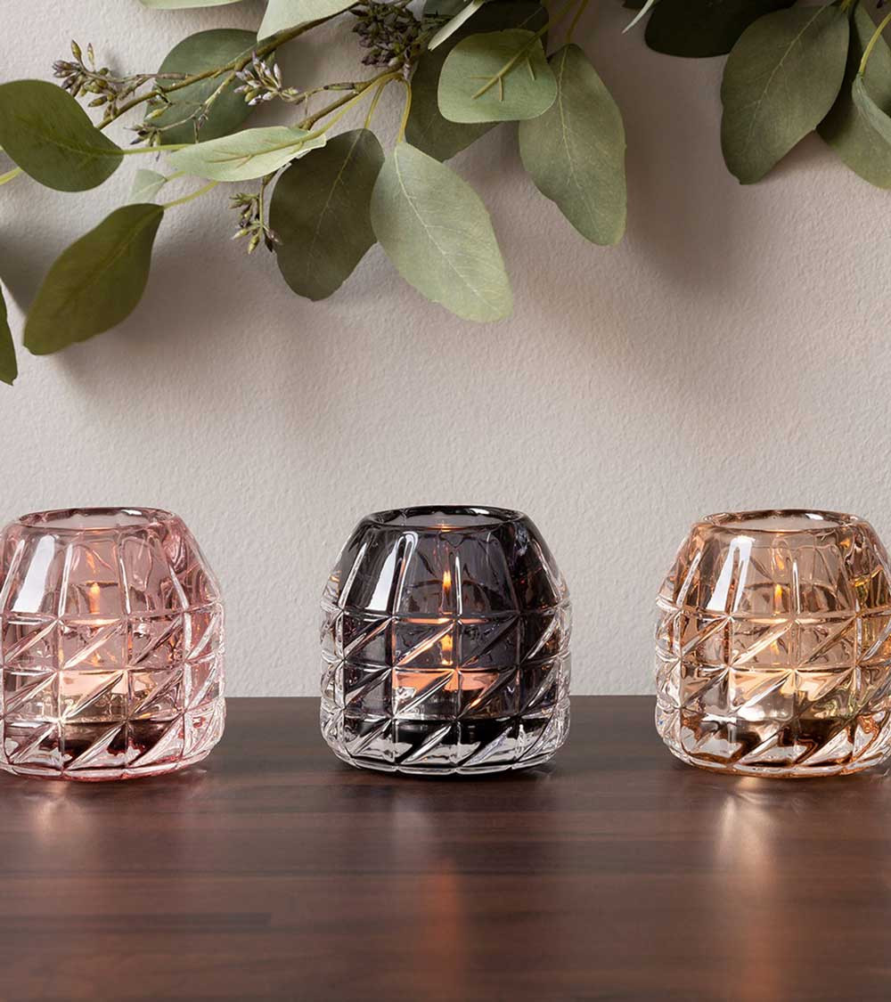 Photophore GLOSSY gris/violet