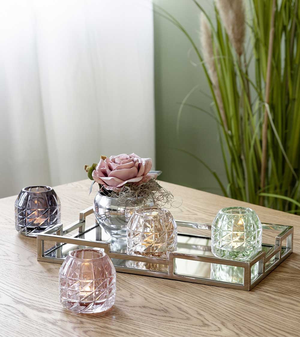 Photophore GLOSSY gris/violet