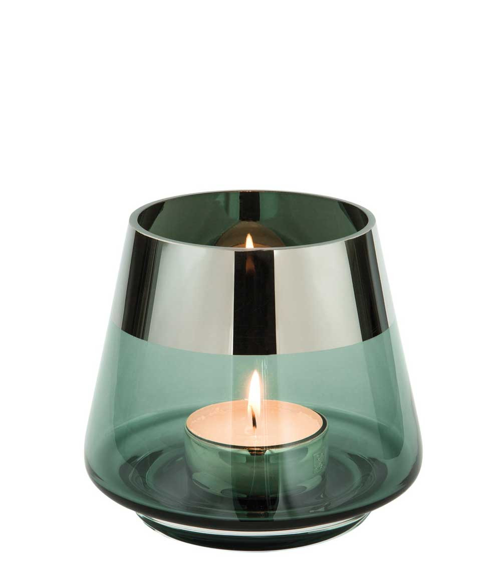 Photophore design JONA turquoise petit format