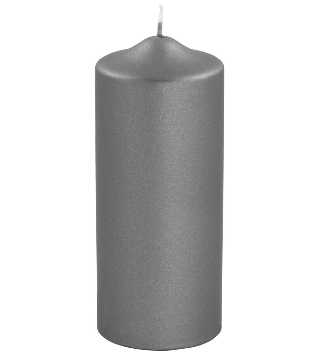 Bougie gris métallique – Un design élégant pour illuminer vos moments spéciaux.