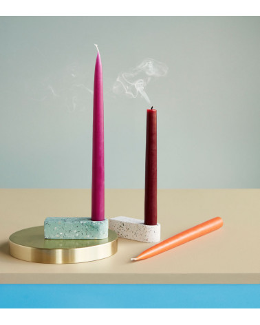 Bougeoir terrazzo vert & nature (2 pièces)