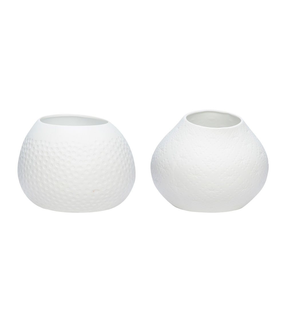 Photophore en porcelaine blanc (par 2)