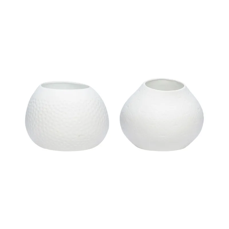 Photophore en porcelaine blanc (par 2)