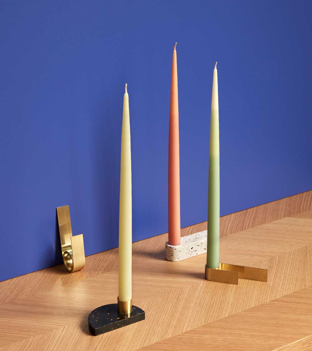 Bougeoir design en laiton