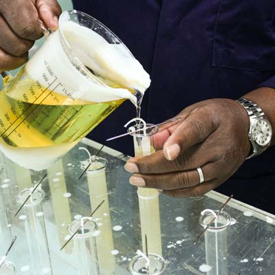 Fabrication d'une bougie chandelle