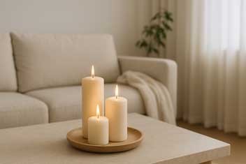 Bougie blanche : achat, signification, symbolique & usages déco
